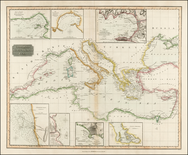 37-Mediterranean Map By John Thomson