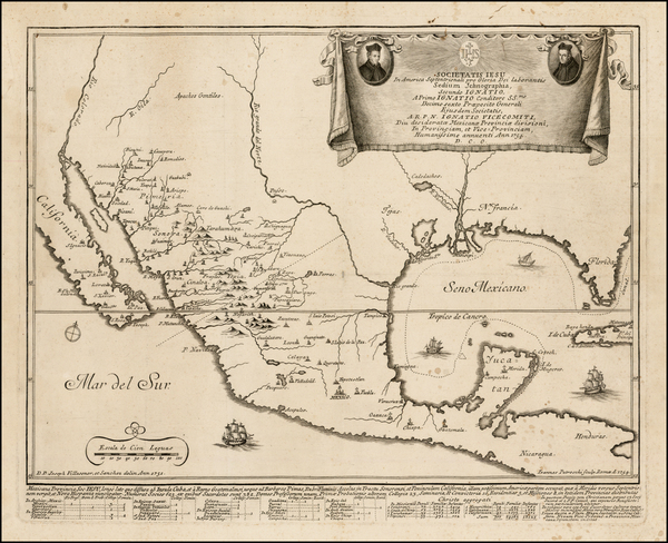 3-South, Texas, Southwest, Mexico, Baja California and California Map By Giovanni Petroschi / Jos