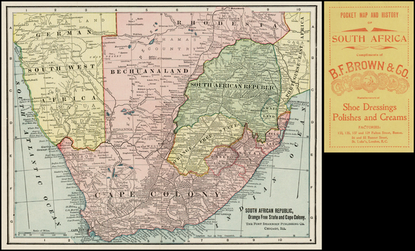 99-South Africa Map By The Fort Dearborn Publishing Co.