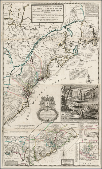 99-United States, New England, Mid-Atlantic and Southeast Map By Herman Moll