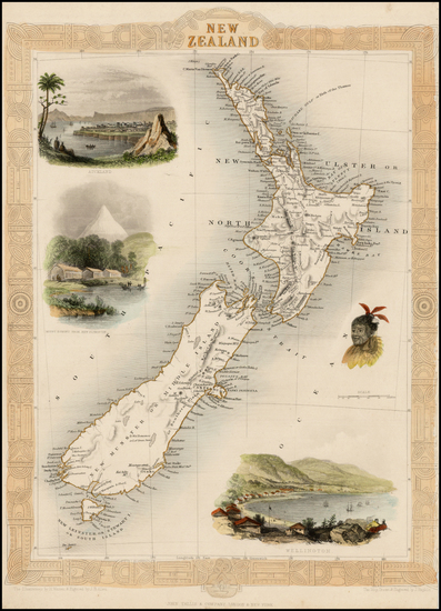 19-New Zealand Map By John Tallis