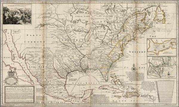 89-United States and North America Map By Herman Moll