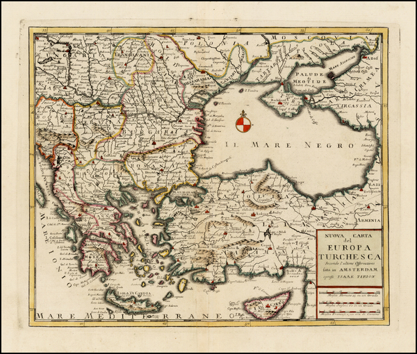 13-Balkans, Turkey & Asia Minor, Balearic Islands and Greece Map By Giambattista Albrizzi