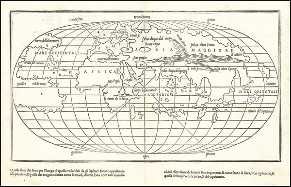 94-World and World Map By Benedetto Bordone