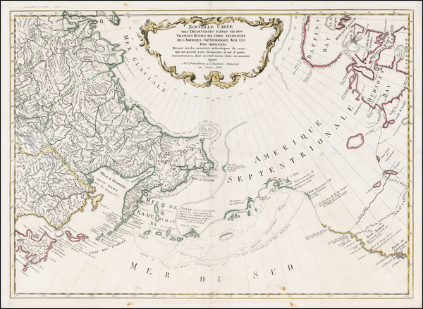 29-Polar Maps, Pacific Northwest, Alaska, Pacific, Russia in Asia and Canada Map By Gerhard Friedr