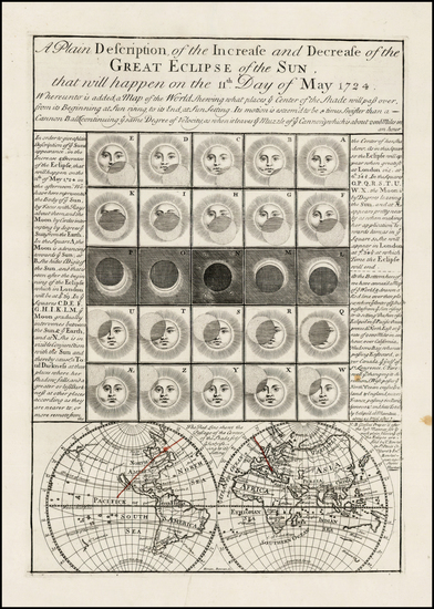 66-World and Celestial Maps Map By Emanuel Bowen / Thomas Bowles