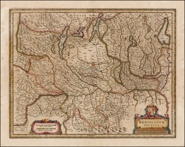 67-Italy Map By Henricus Hondius