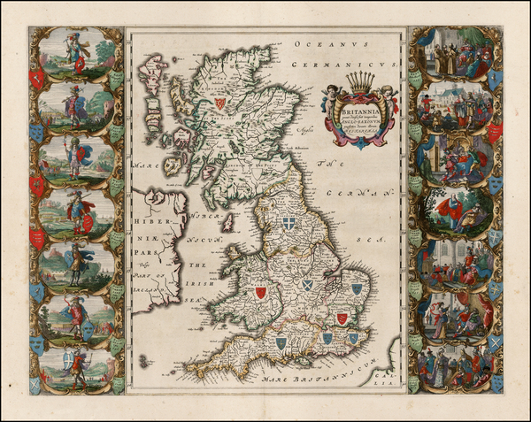 38-British Isles Map By Willem Janszoon Blaeu