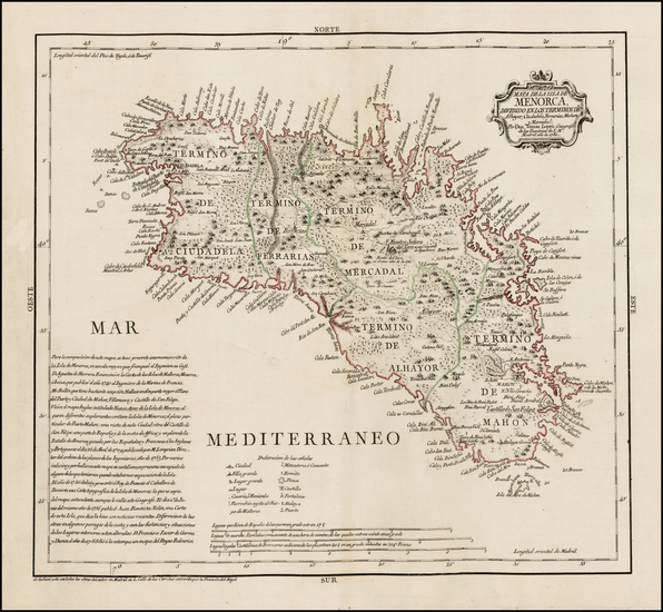 24-Spain and Balearic Islands Map By Tomás López