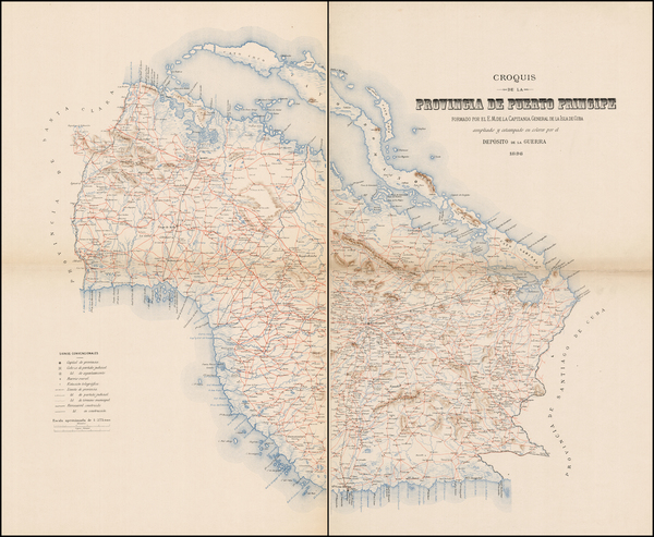 91-Cuba Map By Deposito de la Guerra