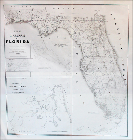 79-Florida Map By United States Bureau of Topographical Engineers