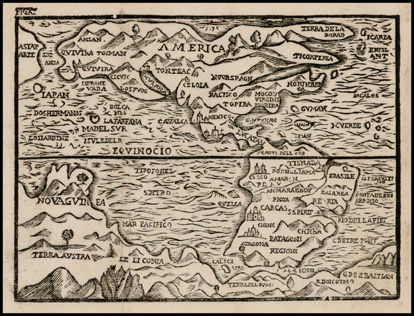 88-South America and America Map By Giuseppe Rosaccio