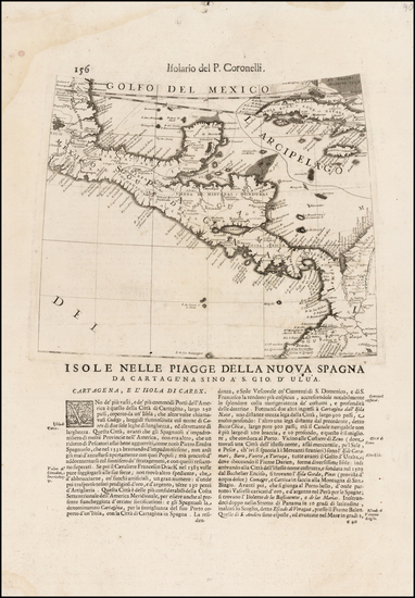 44-Central America Map By Vincenzo Maria Coronelli