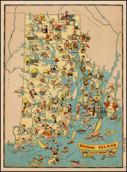 94-New England Map By Ruth Taylor White