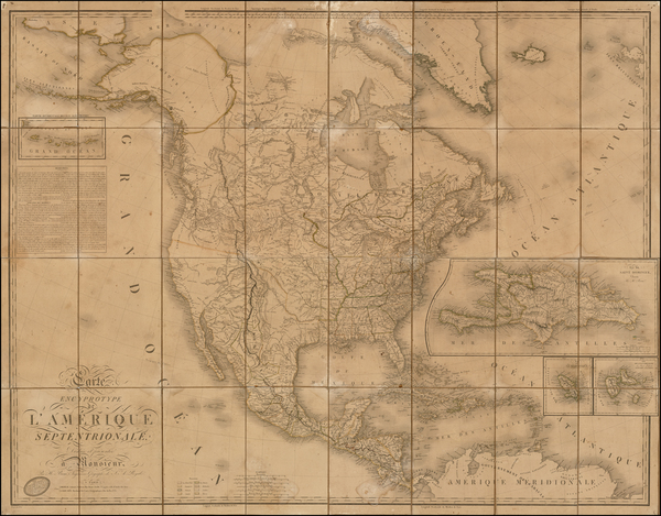 29-Polar Maps, United States, Plains, Rocky Mountains and North America Map By Adrien-Hubert Bru&e