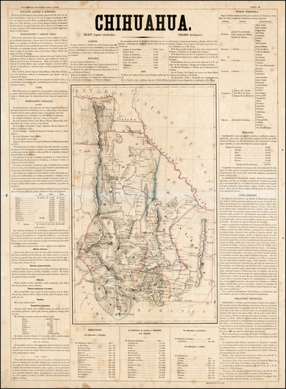 87-Texas, Southwest and Mexico Map By Antonio Garcia y Cubas