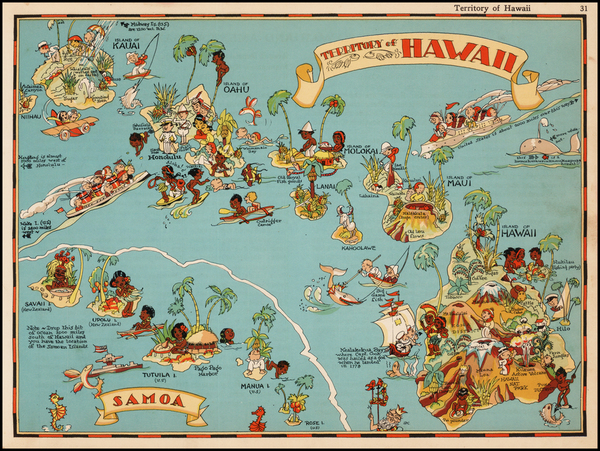 37-Hawaii and Hawaii Map By Ruth Taylor White