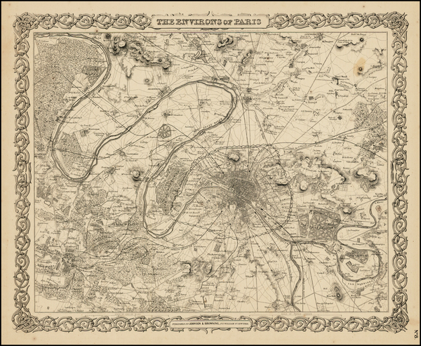 81-France Map By Joseph Hutchins Colton