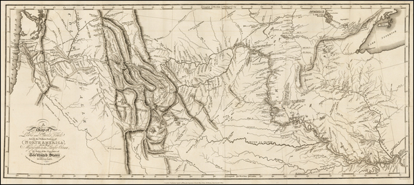 14-United States, Midwest, Plains, Southwest, Rocky Mountains and Canada Map By William Clark  &am