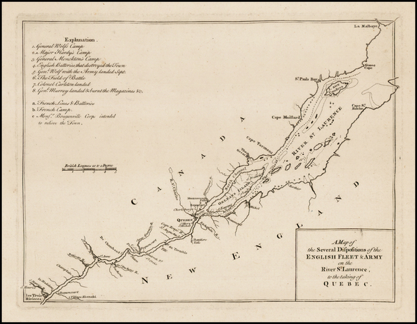 3-Canada Map By Thomas Jefferys