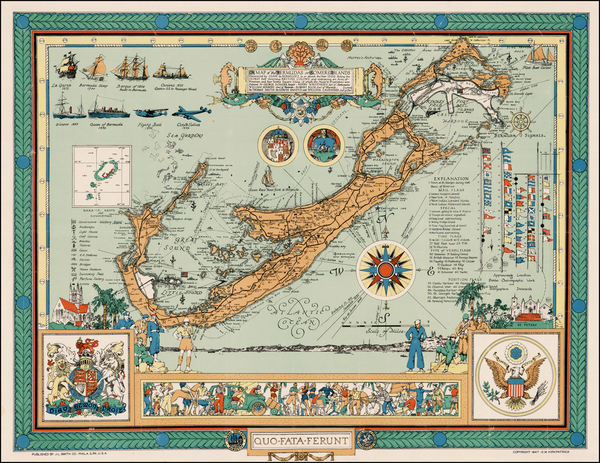 31-Atlantic Ocean and Caribbean Map By D M Kirkpatrick