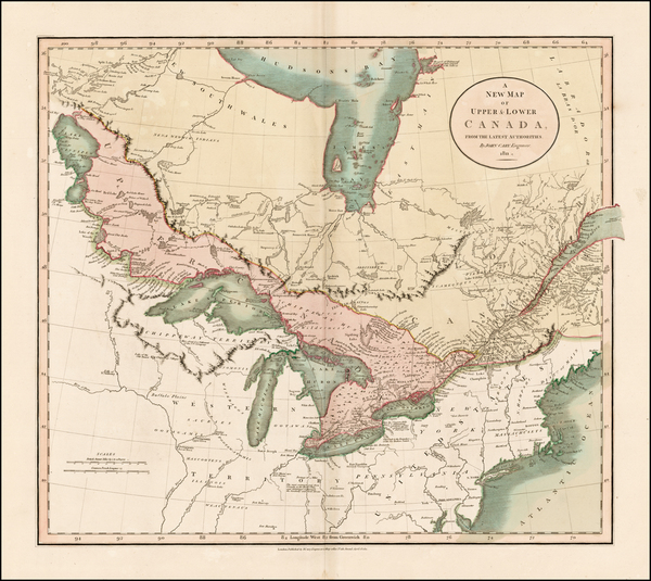 34-Midwest and Canada Map By John Cary