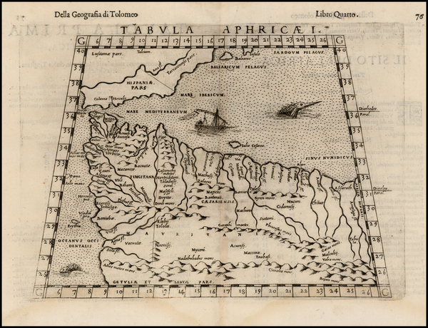 47-North Africa Map By Girolamo Ruscelli