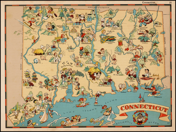 67-New England Map By Ruth Taylor White