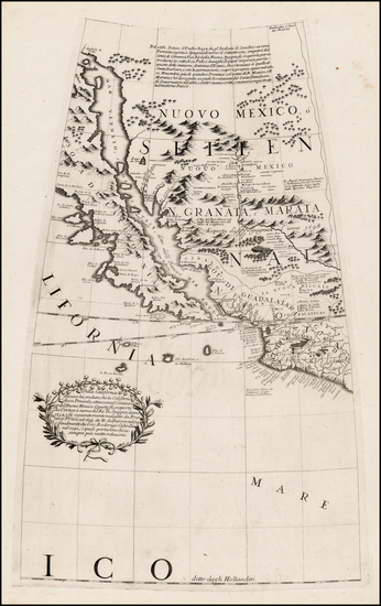 76-Texas, Southwest, Rocky Mountains, Mexico, Baja California and California Map By Vincenzo Maria