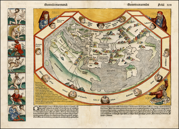 32-World and World Map By Hartmann Schedel