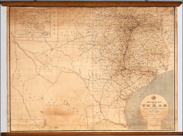 84-Texas, Plains and Southwest Map By Post Office Department