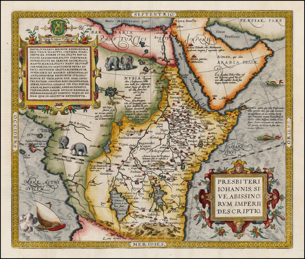 63-Africa, Africa, North Africa, East Africa and West Africa Map By Abraham Ortelius