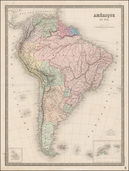 45-South America Map By J. Andriveau-Goujon