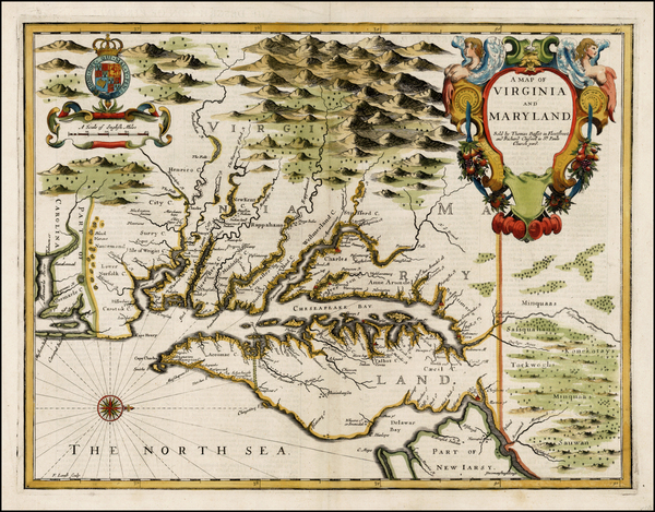 15-Maryland and Virginia Map By John Speed