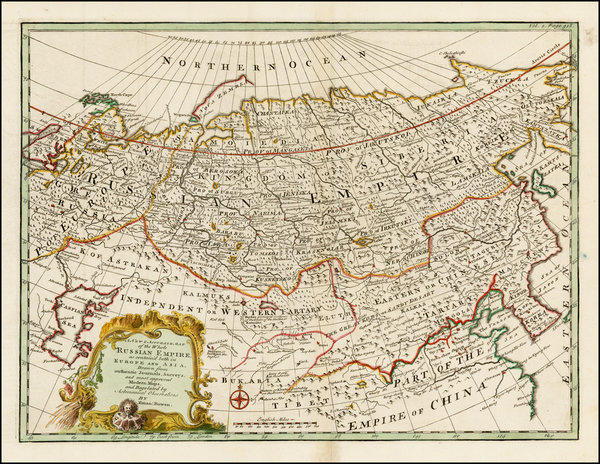 95-Russia, China, Central Asia & Caucasus and Russia in Asia Map By Emanuel Bowen