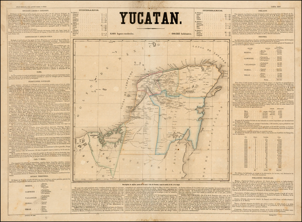 66-Mexico Map By Antonio Garcia y Cubas