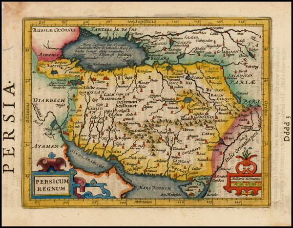 93-Middle East Map By Jodocus Hondius - Mercator