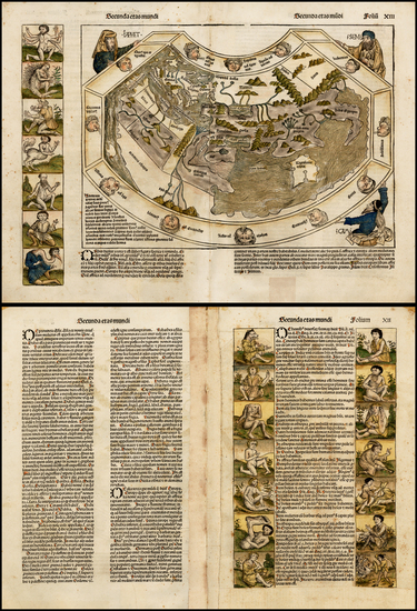 97-World and World Map By Hartmann Schedel