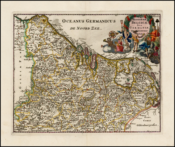 34-Netherlands Map By Philipp Clüver