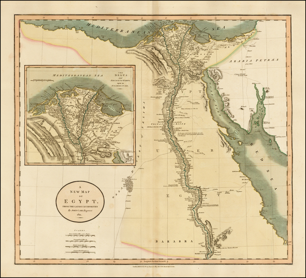 97-Middle East, Egypt and North Africa Map By John Cary