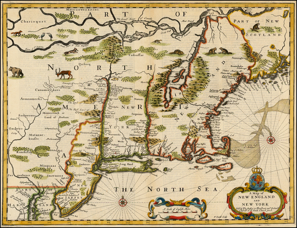 51-New England and Mid-Atlantic Map By John Speed