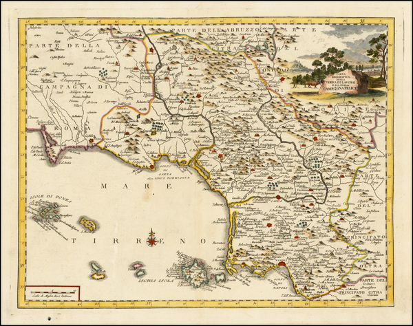 72-Italy Map By Giambattista Albrizzi