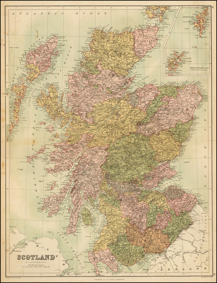 87-Scotland Map By Adam & Charles Black