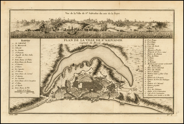 16-Brazil Map By Jacques Nicolas Bellin