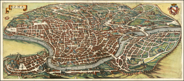 90-Italy Map By Matthaeus Merian