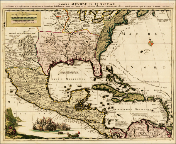 69-United States, South, Southeast, Texas, Midwest and Southwest Map By Peter Schenk