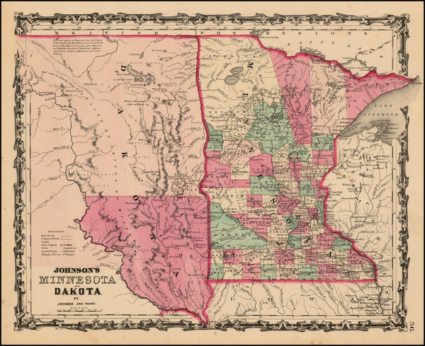 5-Midwest and Plains Map By Benjamin P Ward  &  Alvin Jewett Johnson