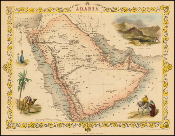 33-Middle East Map By John Tallis