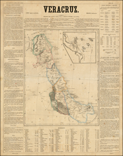 43-Mexico Map By Antonio Garcia y Cubas