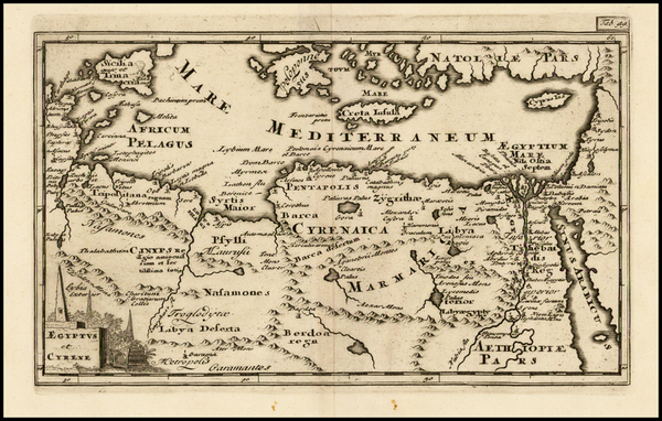 1-Mediterranean, Middle East, Holy Land, Egypt and North Africa Map By Philipp Clüver